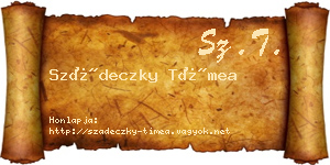 Szádeczky Tímea névjegykártya